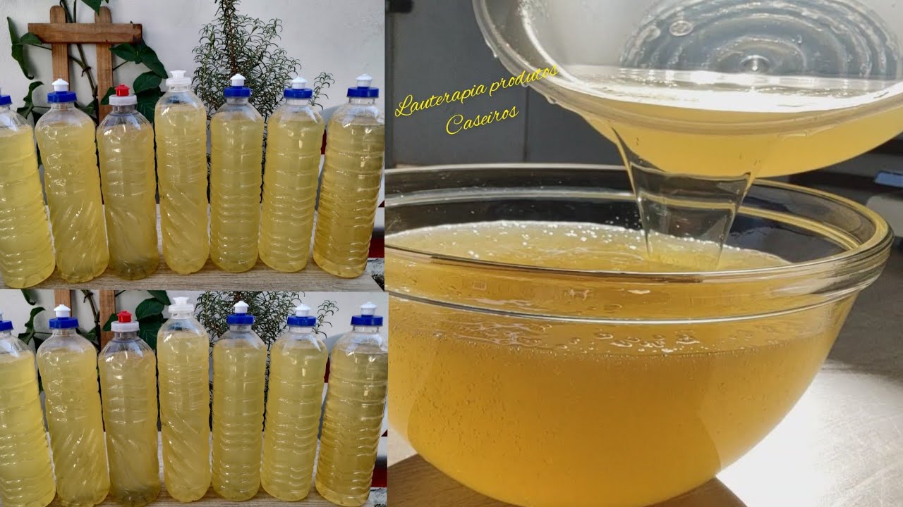Faça seu detergente com 2 colheres de soda 🤑 o seu detergente de açúcar e bicarbonato 3 litros e ...