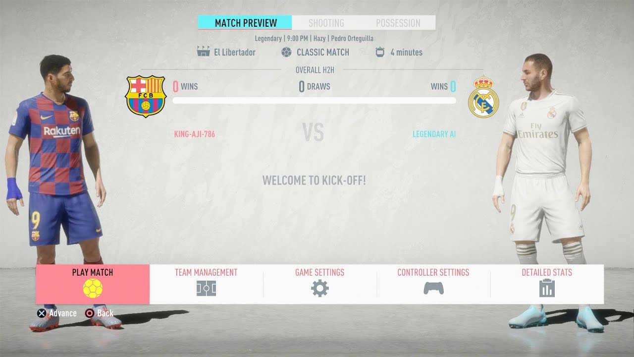 FIFA 20 — ФК Барселона против Реал Мадрид — ПОЛНЫЙ МАТЧ — (ГЕЙМПЛЕЙ ДЛЯ PS4)