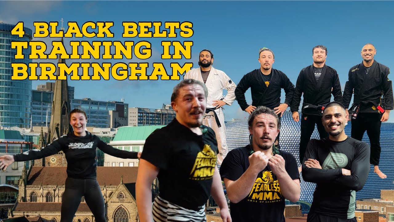 4 BJJ Black Belts Training in Birmingham