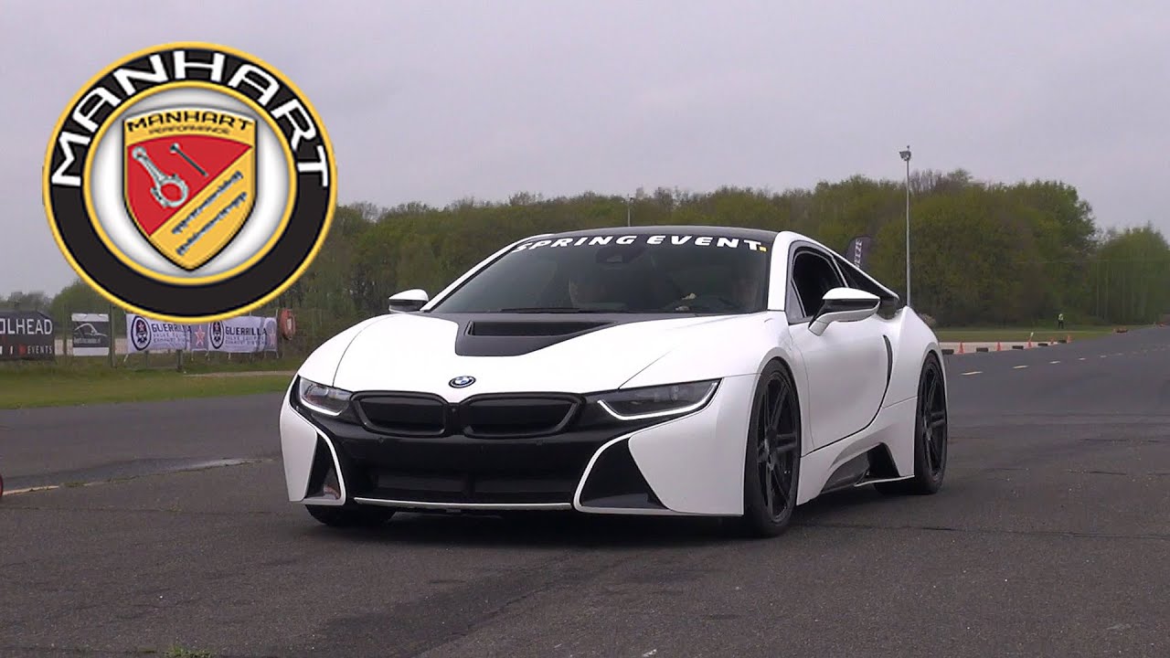 BEAST BMW i8 MANHART PERFORMANCE - START UP, SOUND, ACCELERATIONS, AND DRAG RACES