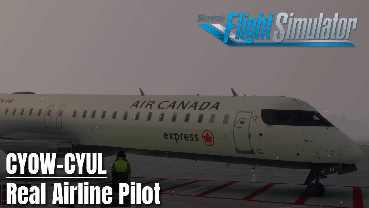 AEROSOFT CRJ V2 - First Snowfall! - CYOW-CYUL - Real Airline Pilot
