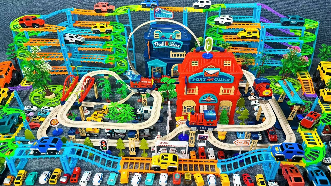 18 minutes of satisfying Small train track and high-speed rail magnetic track toy ASMR | Toy