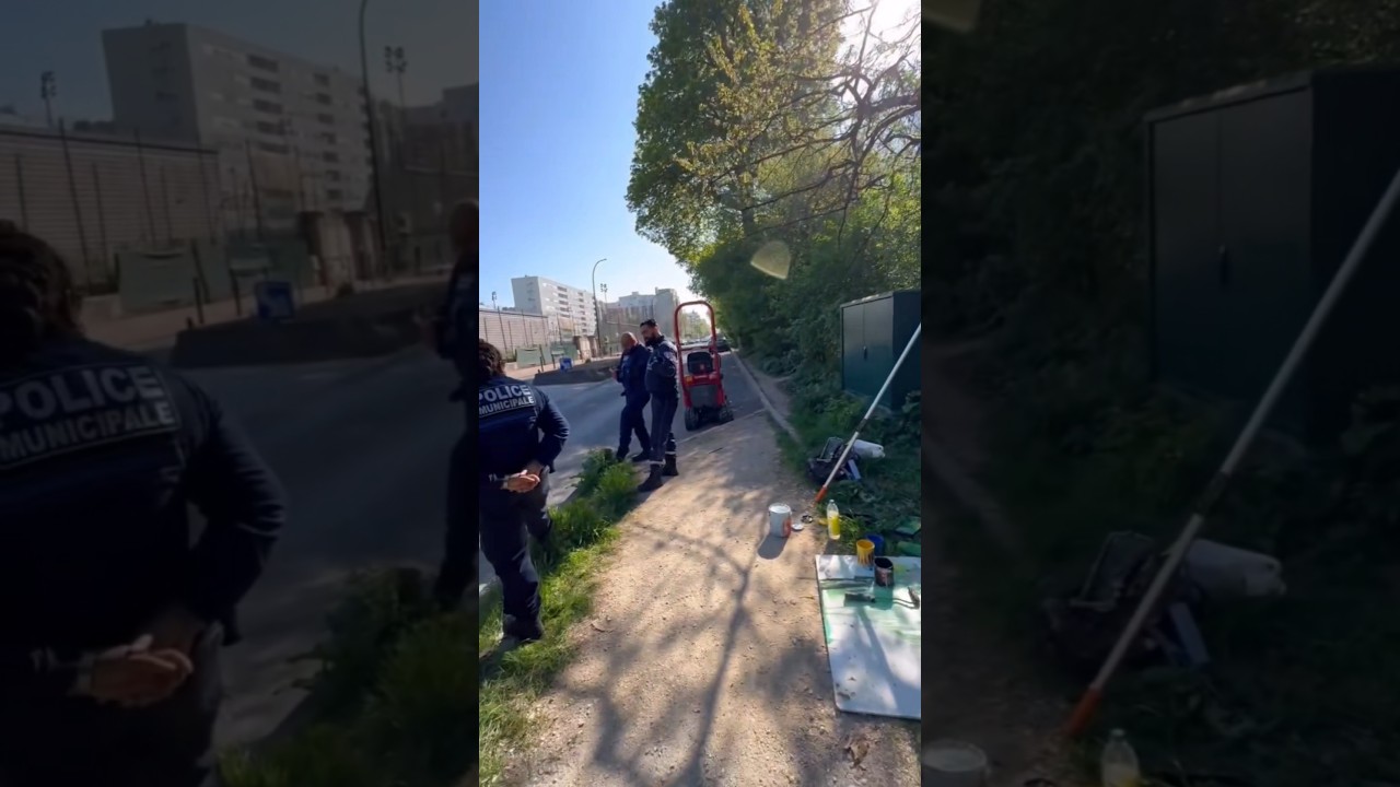 CAUGHT BY POLICE DOING GRAFFITI 👀🚨 #graffiti #graffitiart #shorts