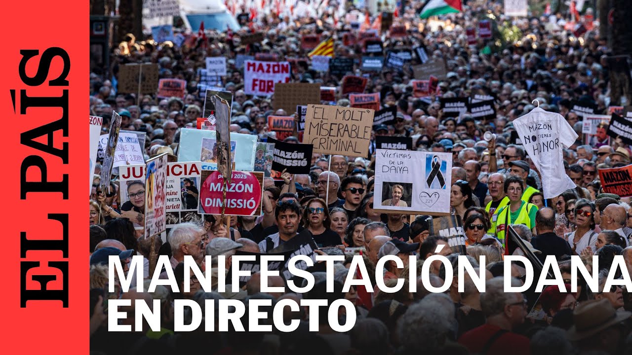 DIRECTO | Manifestaci&oacute;n a un a&ntilde;o de la dana por la gesti&oacute;n de Maz&oacute;n en Valencia