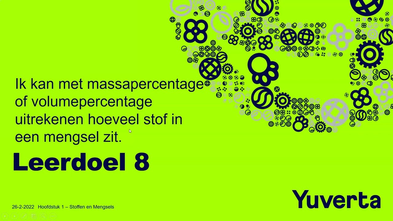 NaSk2 - Chemie Overal 3 vmbo GT - H1 - Leerdoel8 - Rekenen met massapercentage en volumepercentage