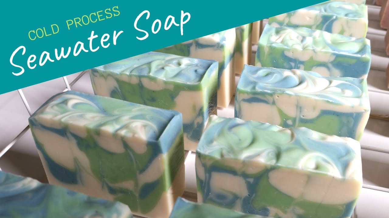 🌊 Making Soleseife - Seawater Soap (with simple drop swirl)