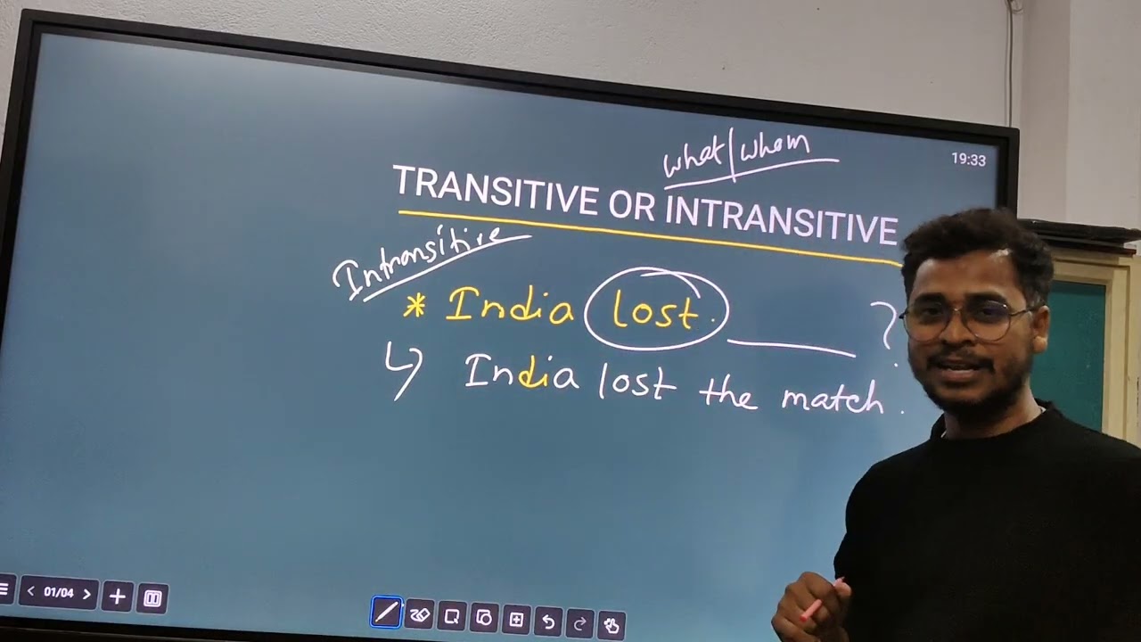 Identify transitive or intransitive verbs 