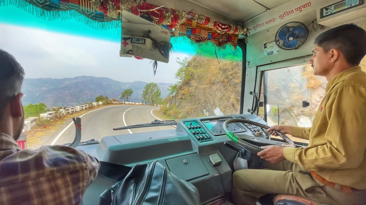 Shimla To Manali By HRTC Ordinary Bus | HRTC Agressive And Skilled Drivers