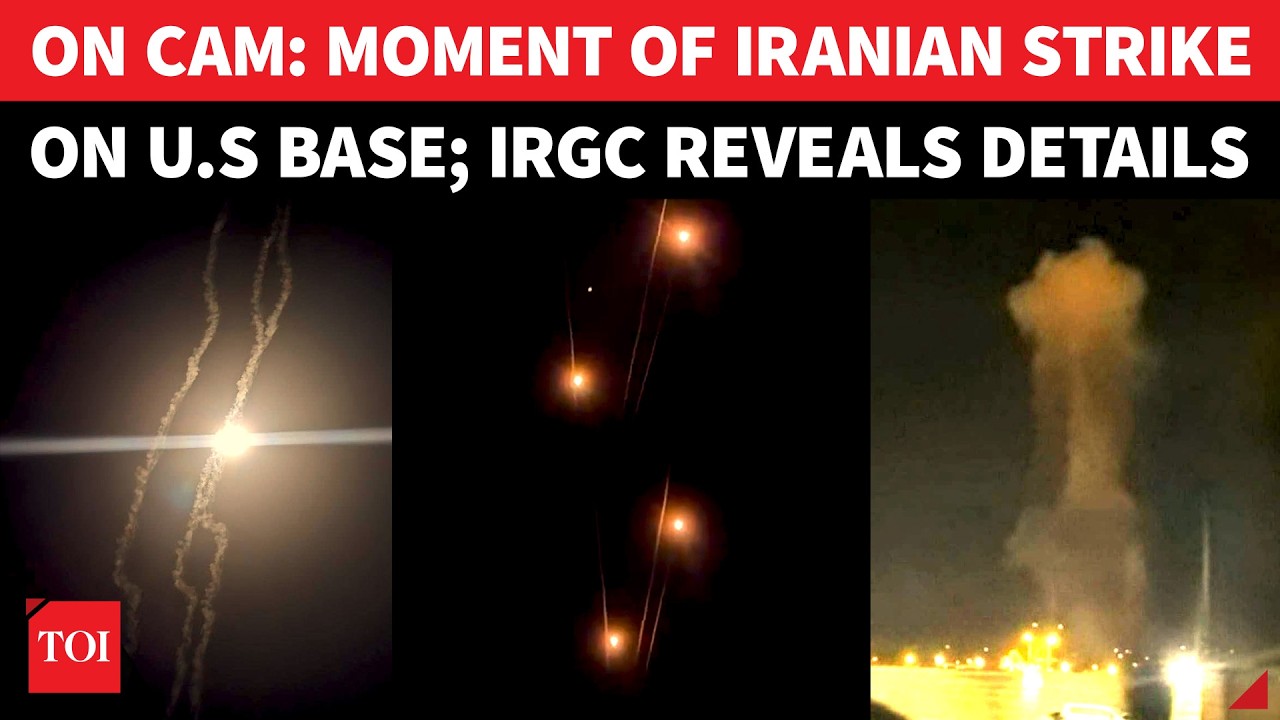ON CAM: Iran 'Bombs' American CENTCOM HQ, Air Force Base With Ballistic Missiles In Jordan | Watch