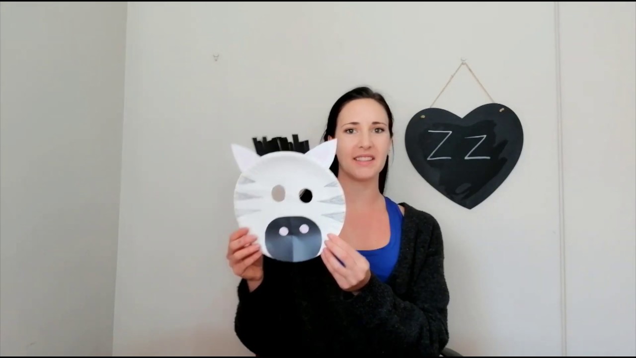 Paper Plate Zebra Mask
