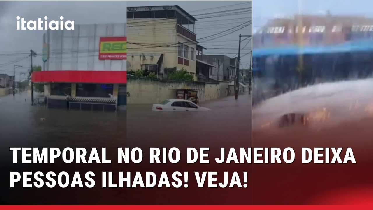 CARROS FICAM SUBMERSOS E PESSOAS ILHADAS EM TEMPORAL NO RIO DE JANEIRO! VEJA!
