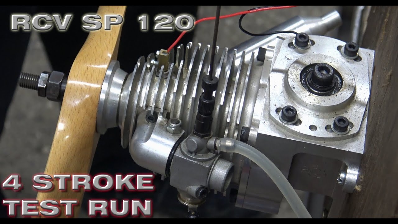 RCV SP 120 four stroke glow engine TEST RUN before mounting
