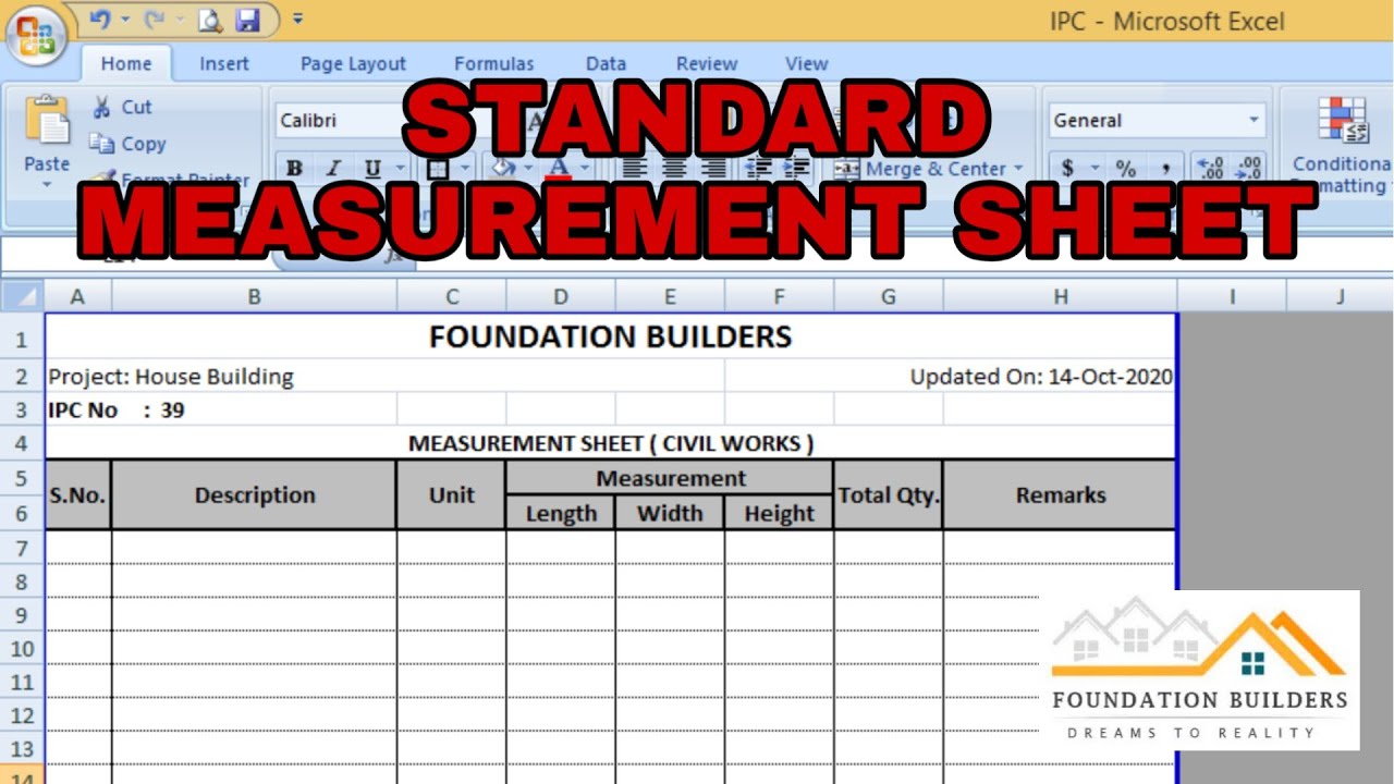 Quantity takeoff sheet | construction takeoff sheet | page setup in excel