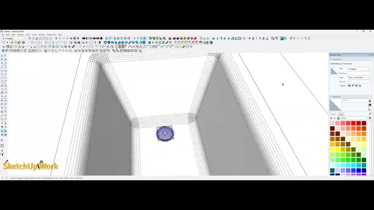 Моделирование ванны в SketchUp / Modeling a bathtub in SketchUp