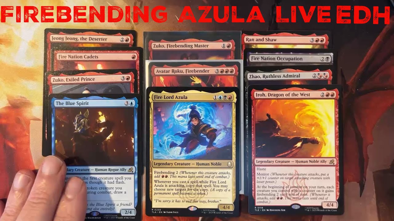 New SETUP FIRE LORD AZULA FIREBENDING Deck live! EDH MTG