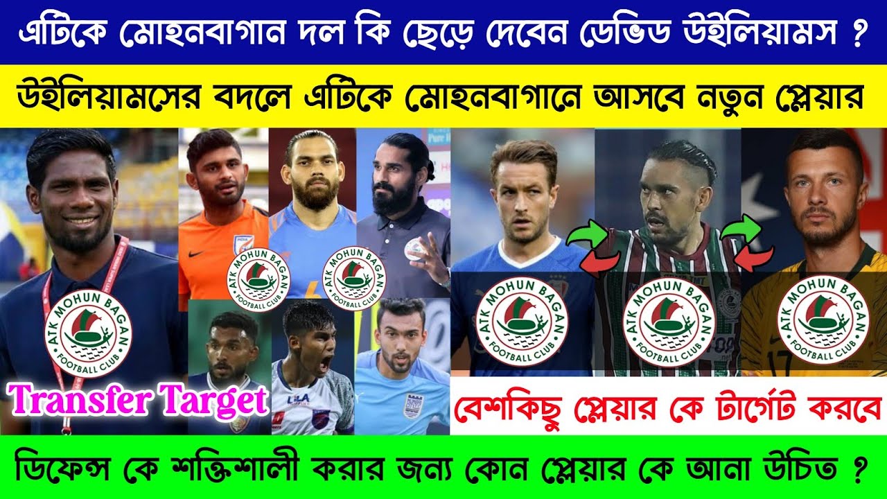 ATK Mohun Bagan Related Transfer Update News | Williams Leave ATKMB | New Players Coming ATKMB ✌