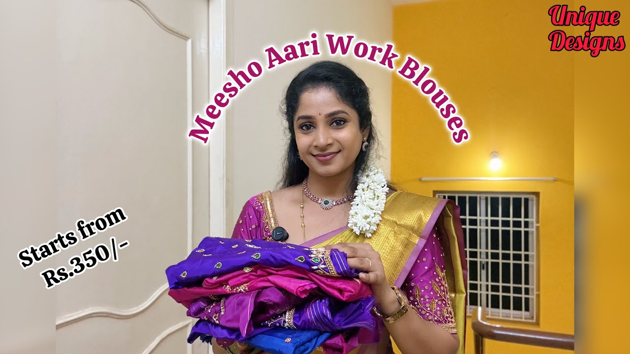 Meesho Latest Wedding & Party Wear Aari Work Blouse Material | Unique Design - Must have #video
