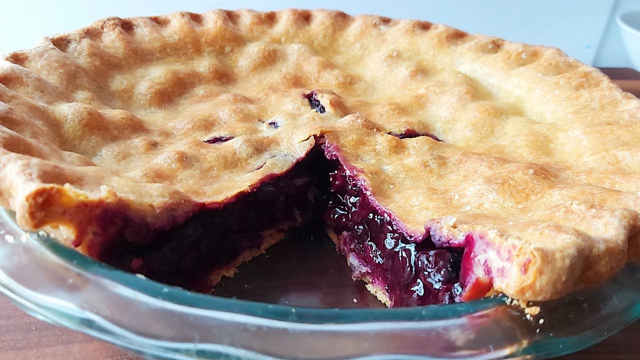 Easy Blueberry Pie No Butter No Shortening