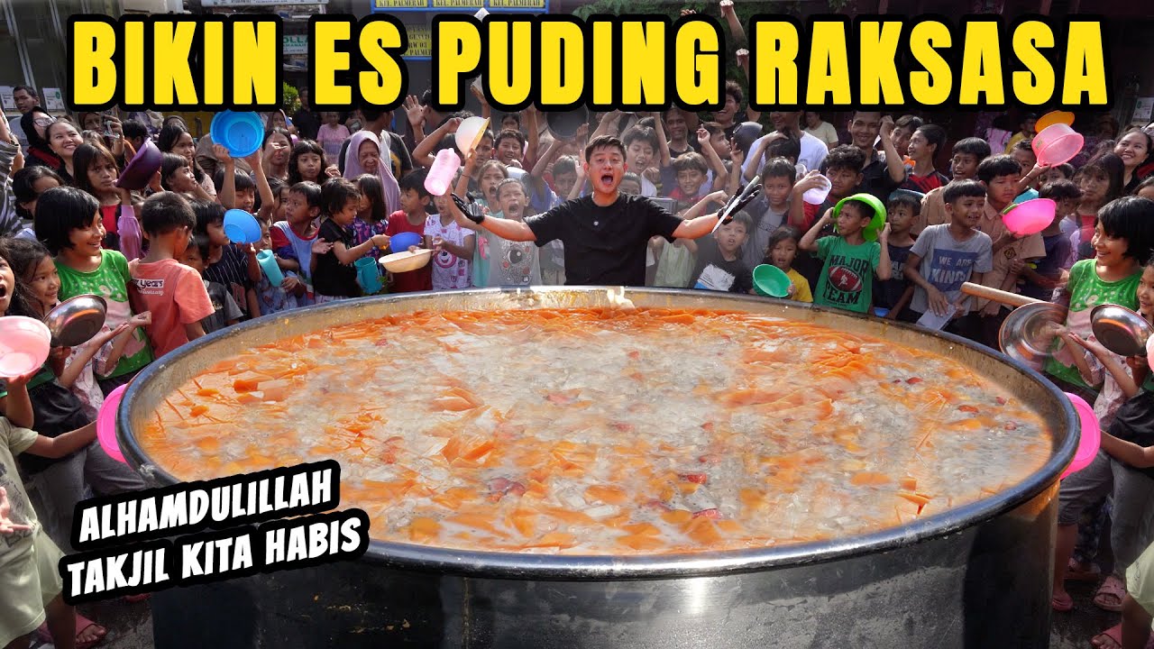 ES PUDING MANGGA 1 TON BUAT BUKA PUASA, WARGA PADA BAWA BASKOM!