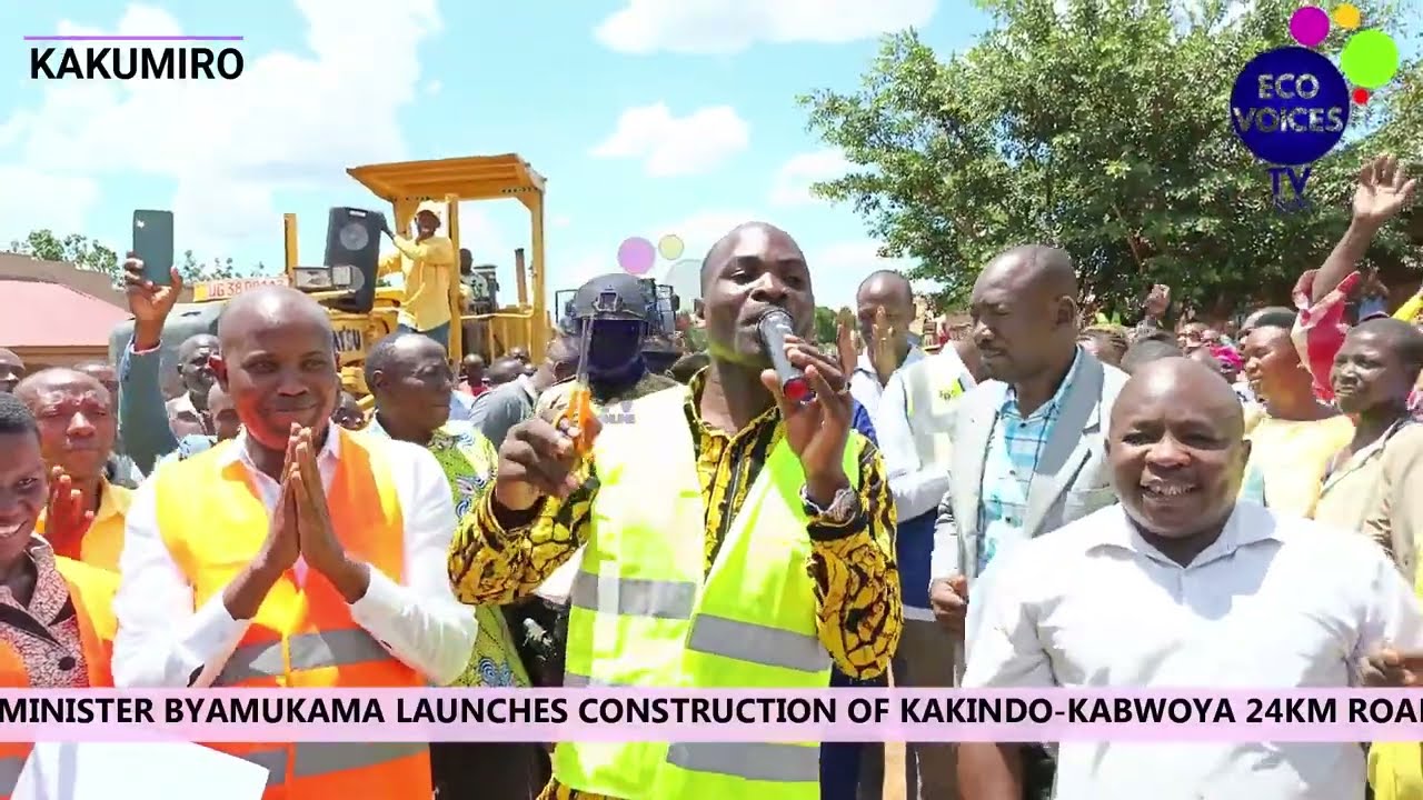 Minister Fred Byamukama launches construction of a 24 km road and bridge at shillings 2 billion