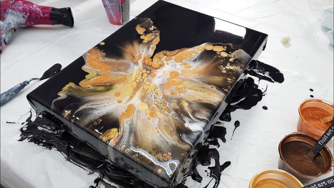 2 STUNNING Blowouts - Acrylic Pour Painting - Abstract Fluid Art