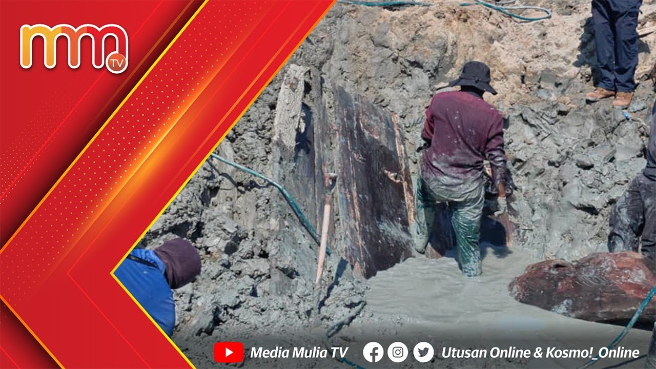 Rangka kapal gergasi 900 tahun milik pembesar Melaka ditemui