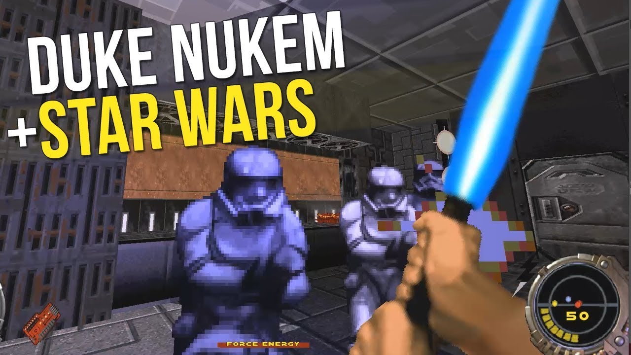 There's a Star Wars mod for Duke Nukem 3D