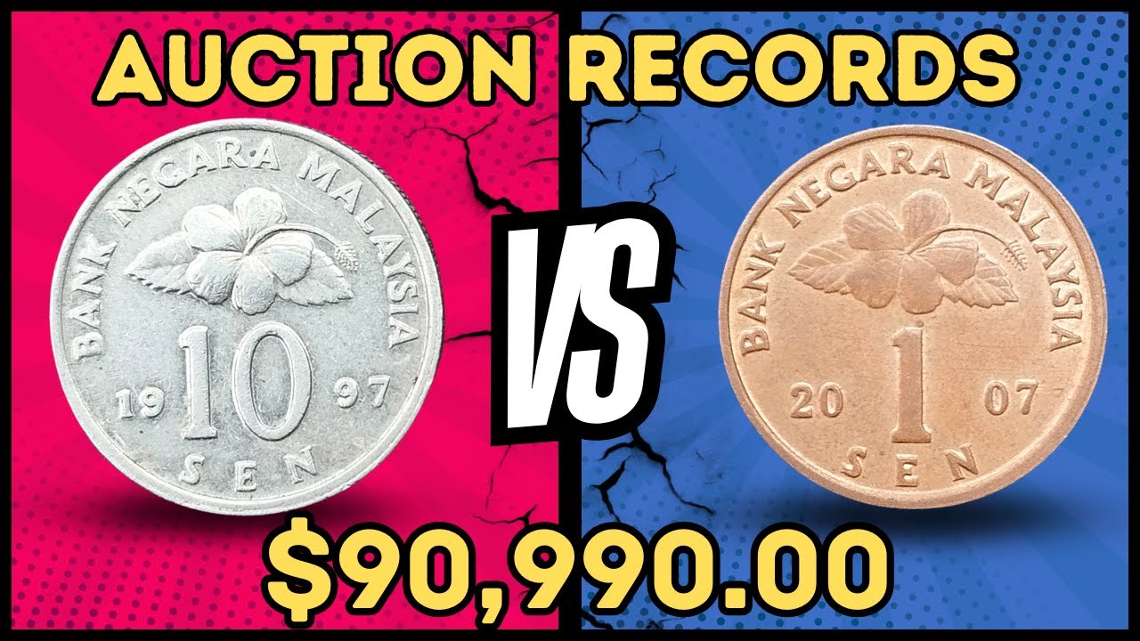 Malaysia 1 Sen 2007 & 10 Sen 1997 &mdash; Rare Error Coins Worth $90,990? | Coin Spyder