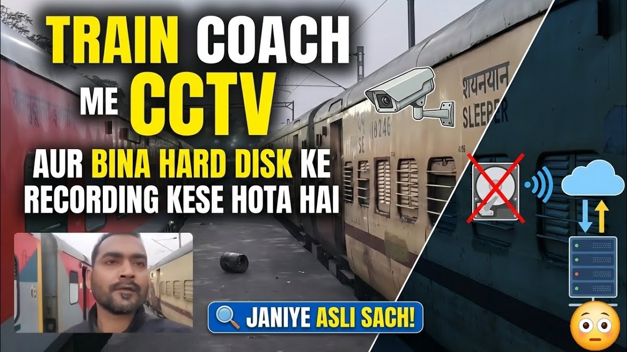 Railway Coach CCTV System | Service & Recording Without Hard Disk #cctvjamshedpur #cctvindia 