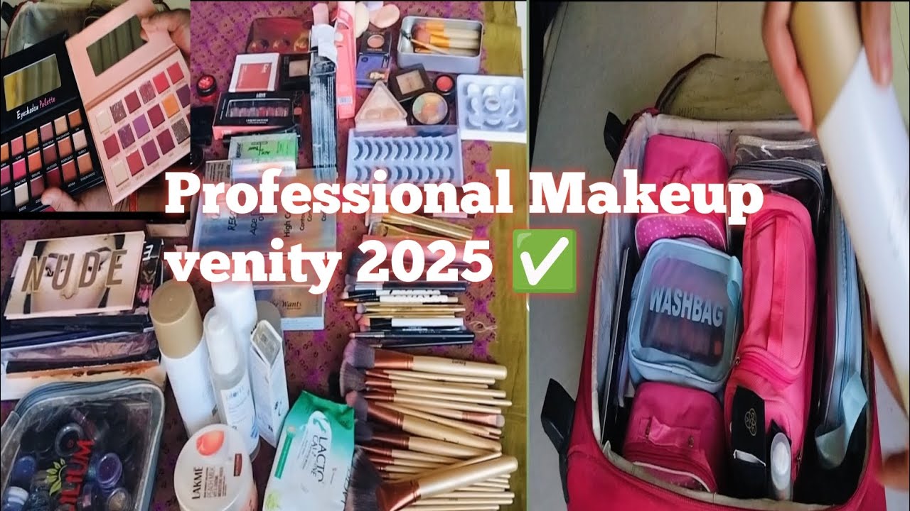 Professional Makeup Venity tour for beginners / makeup artist ke venity me kya kya hona chahiye l