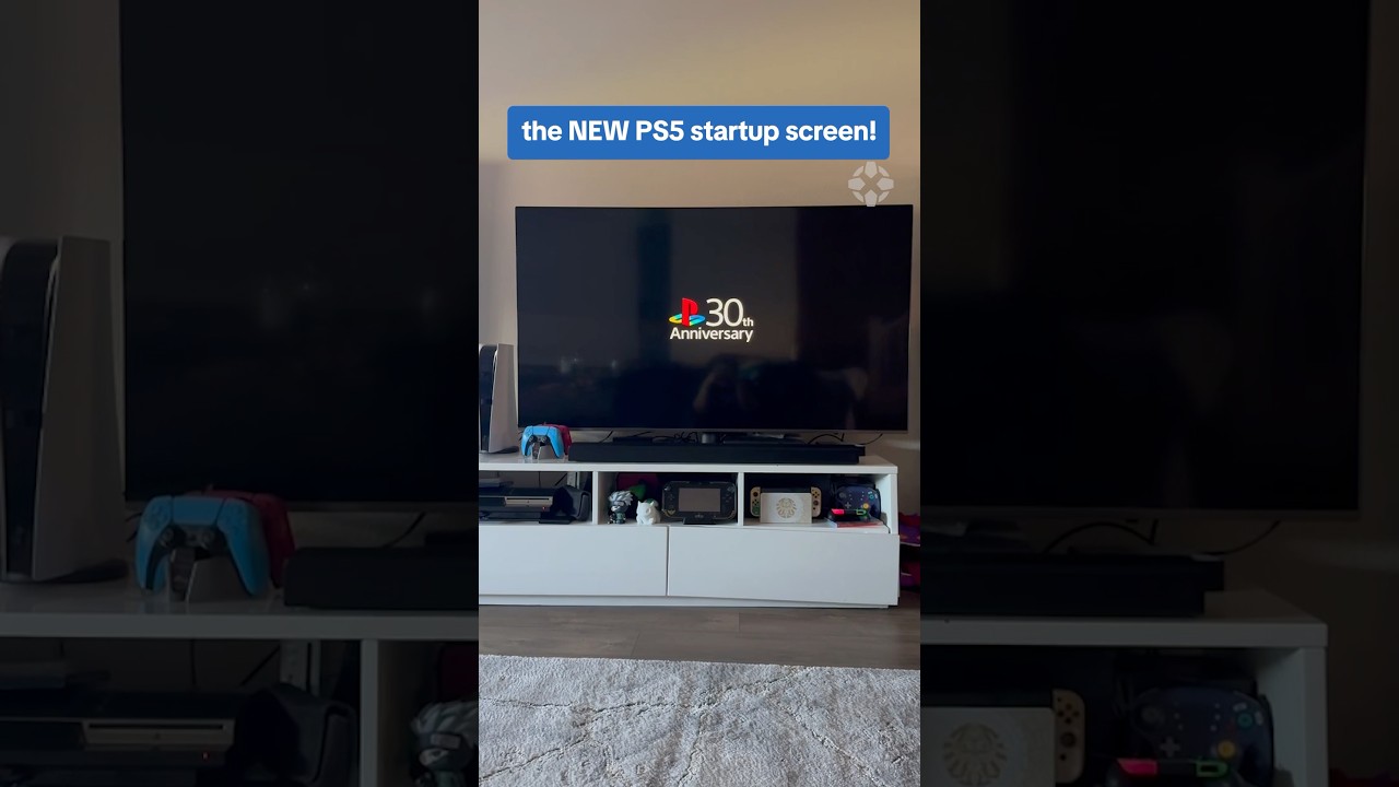 The PS5 surprised us with a new startup screen! #ps5 #ps1 #ps2 #ps3 #ps4 #startup #bootup #sound