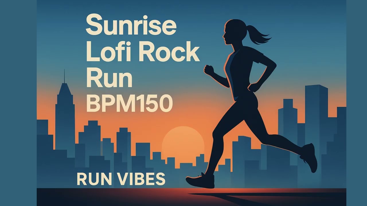 Sunrise Lofi Rock Run 【BPM150　30min】┃RUN vibes