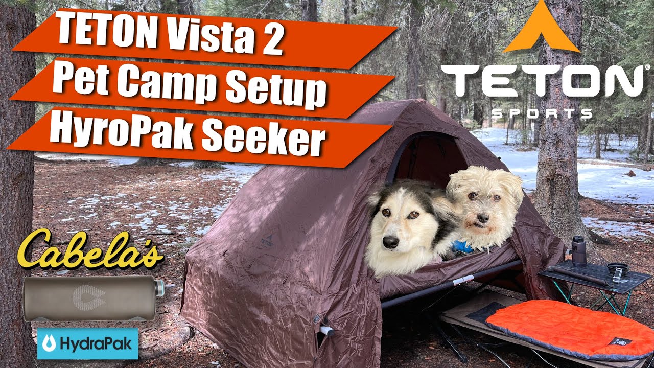 Палатка TETON Vista 2 Cot | Кемпинг для домашних животных в снегу | Лучший вариант для кемпинга н...