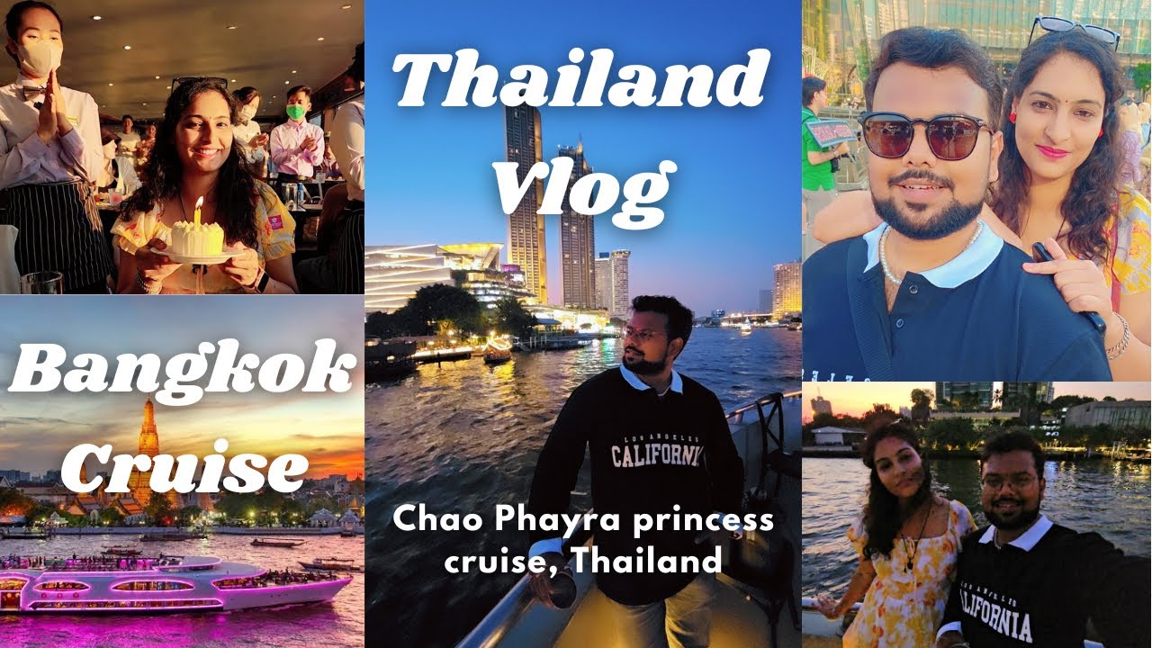 Dinner on Cruise Bangkok Thailand vlog Chao Phraya Dinner Cruise| Iconsiam Mall| Phra Arthit Boat