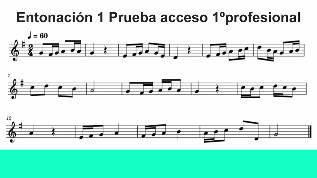 ENTONACIÓN 1 PRUEBA DE ACCESO A 1º PROFESIONAL