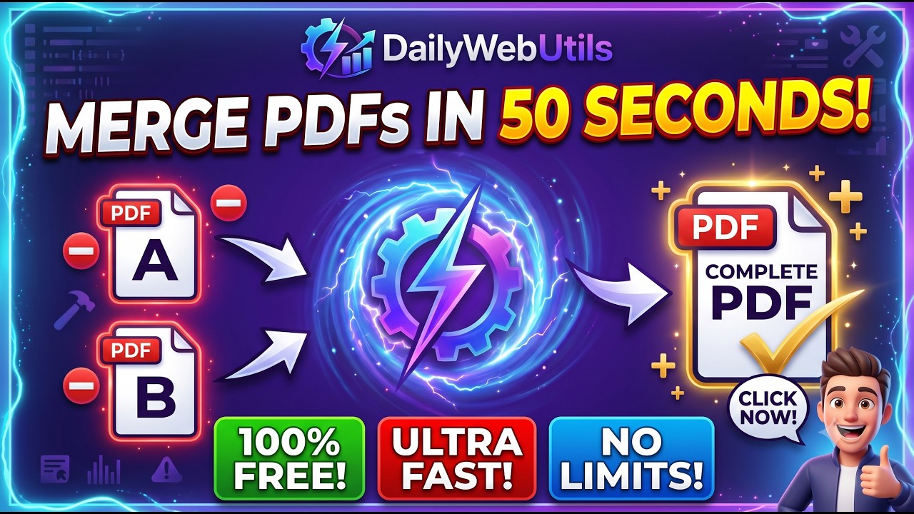 🚀 How to Merge & Edit PDF Files in 50 Seconds! (Fast & Free)