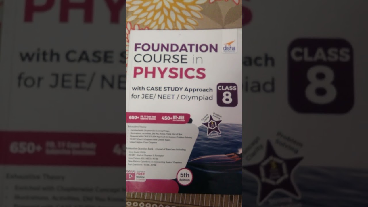 Class 8 JEE Foundation Physics book #iit #jee #study #books