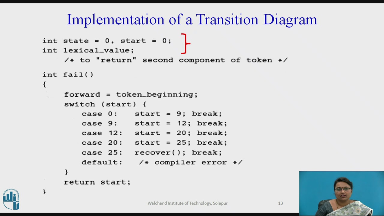 Implementation of Transition Diagrams