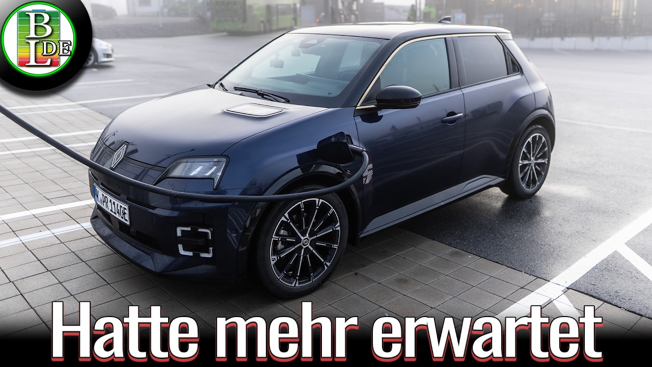 Renault 5 (52kWh) Reichweitentest 130 km/h ⚡ realer Autobahn Verbrauch