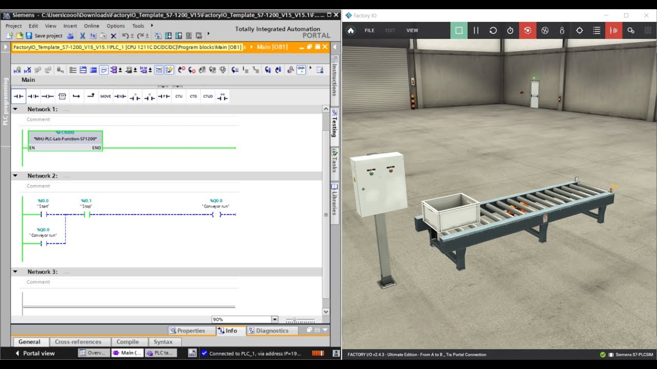 A Really FAST WAY to Connect Tia Portal V15.1 with Factory I/O