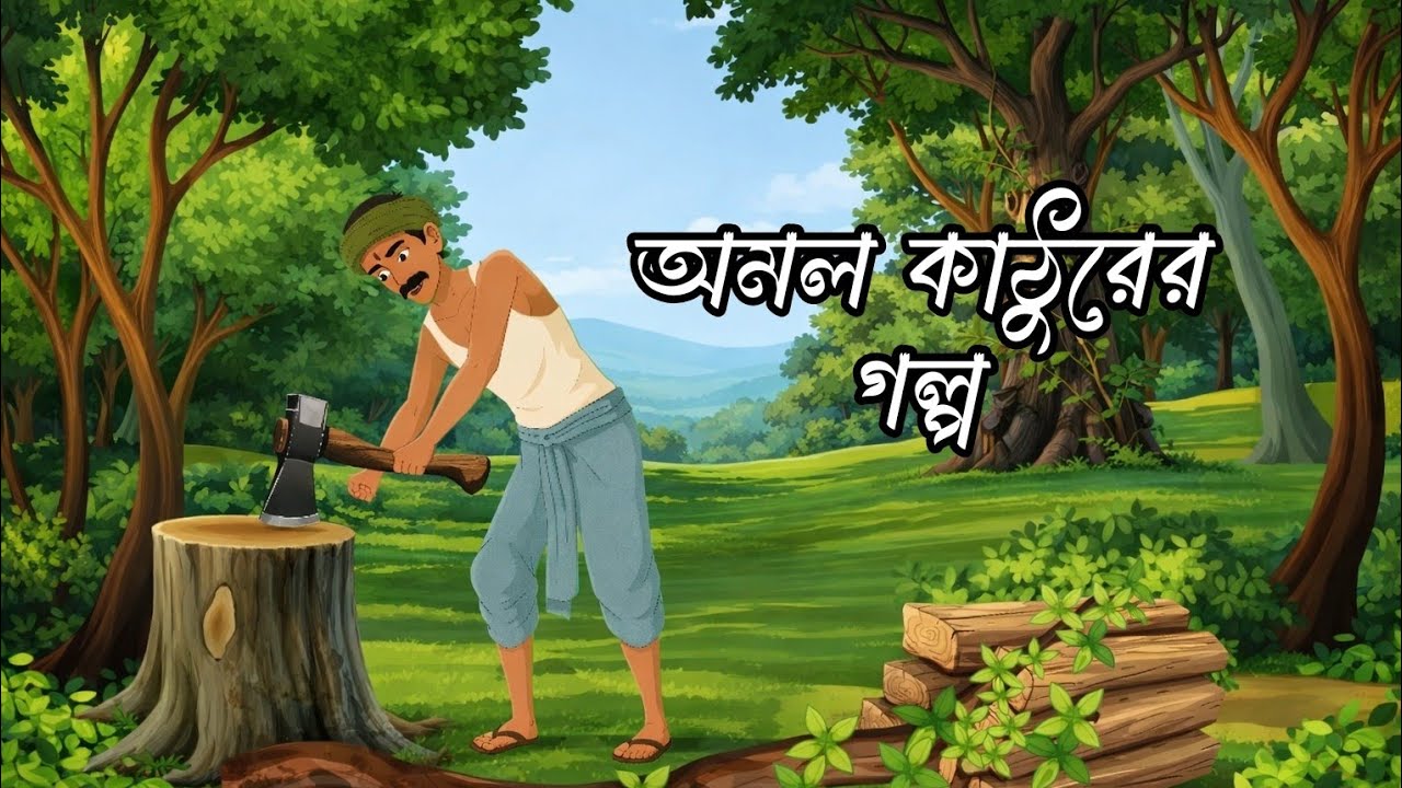 অমল কাঠুরের গল্প | 🙏 Bengali cartoon moral story 🫣| অমল বাবুর কাহানি @NitaiToonsStory 🌿রঙ্গিন গল্প ✨