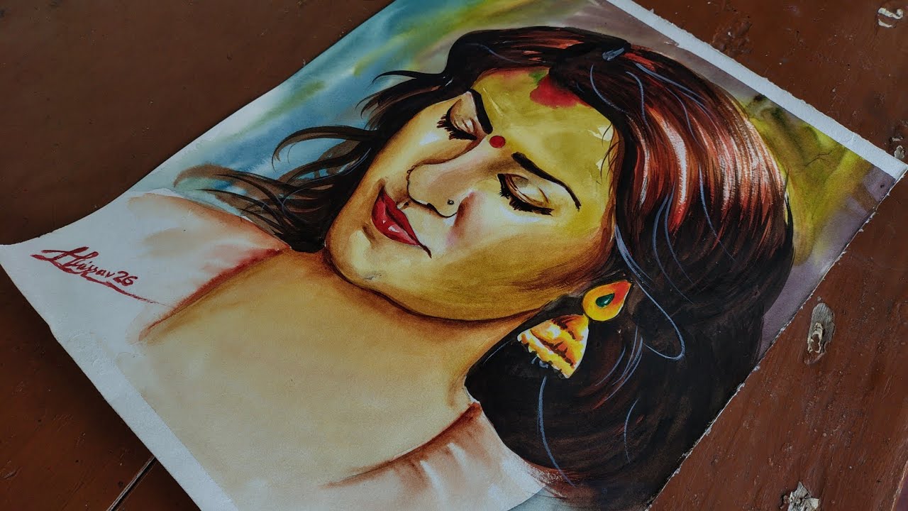 Women Watercolor Portrait 🎨 #art #portrait 
