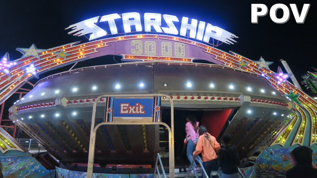 Starship 3000 POV (4K 60FPS), Dreamland Amusements Wisdom Rides Gravitron | Non-Copyright