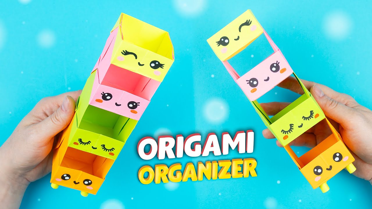 Origami kawaii organizer | How to make paper organizer | Paper craft