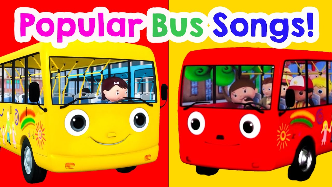 All Bus Compilations! 🚌🎶Wheels on the Bus, Color Buses, 10 Little Buses and More | Little Baby Bum