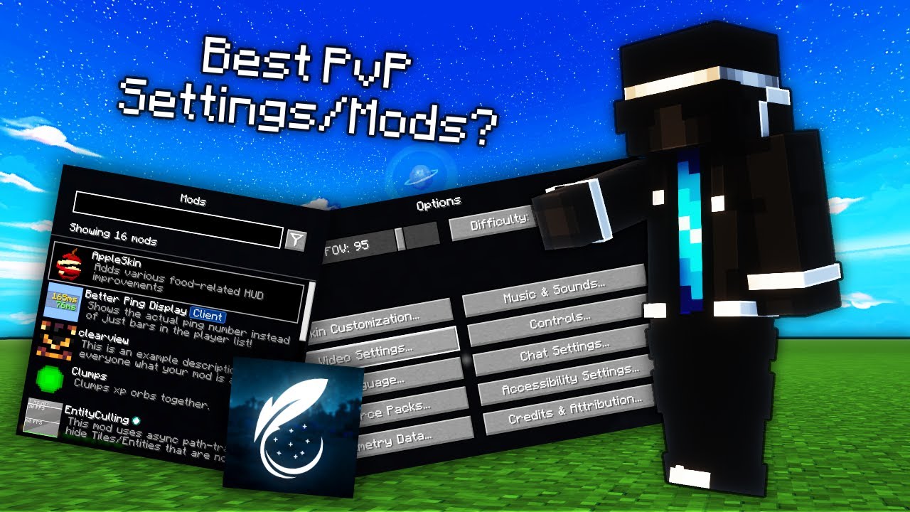 My EXACT Minecraft PvP Settings & Feather Client Mods (2025 Setup)