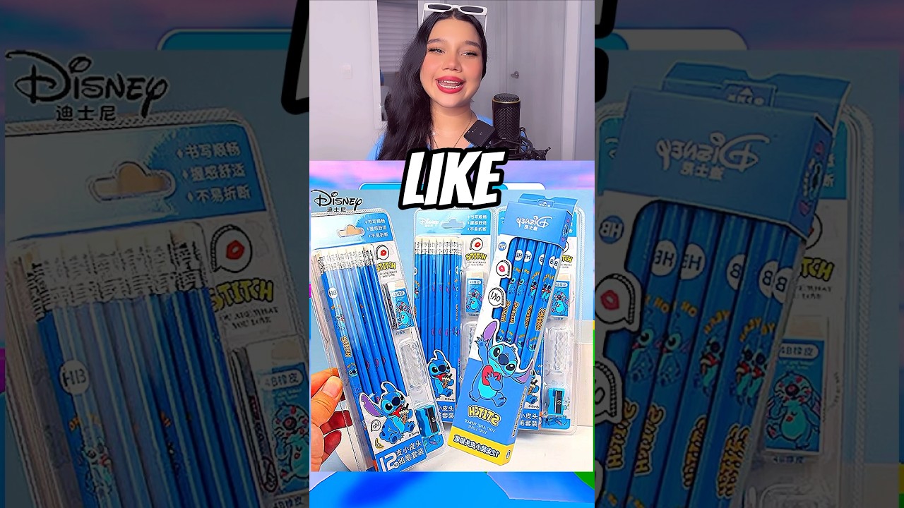 ELIGE tus L&Aacute;PICES de STITCH para LLEVAR a la ESCUELA 😱😍 #shorts #shortsvideo #viral