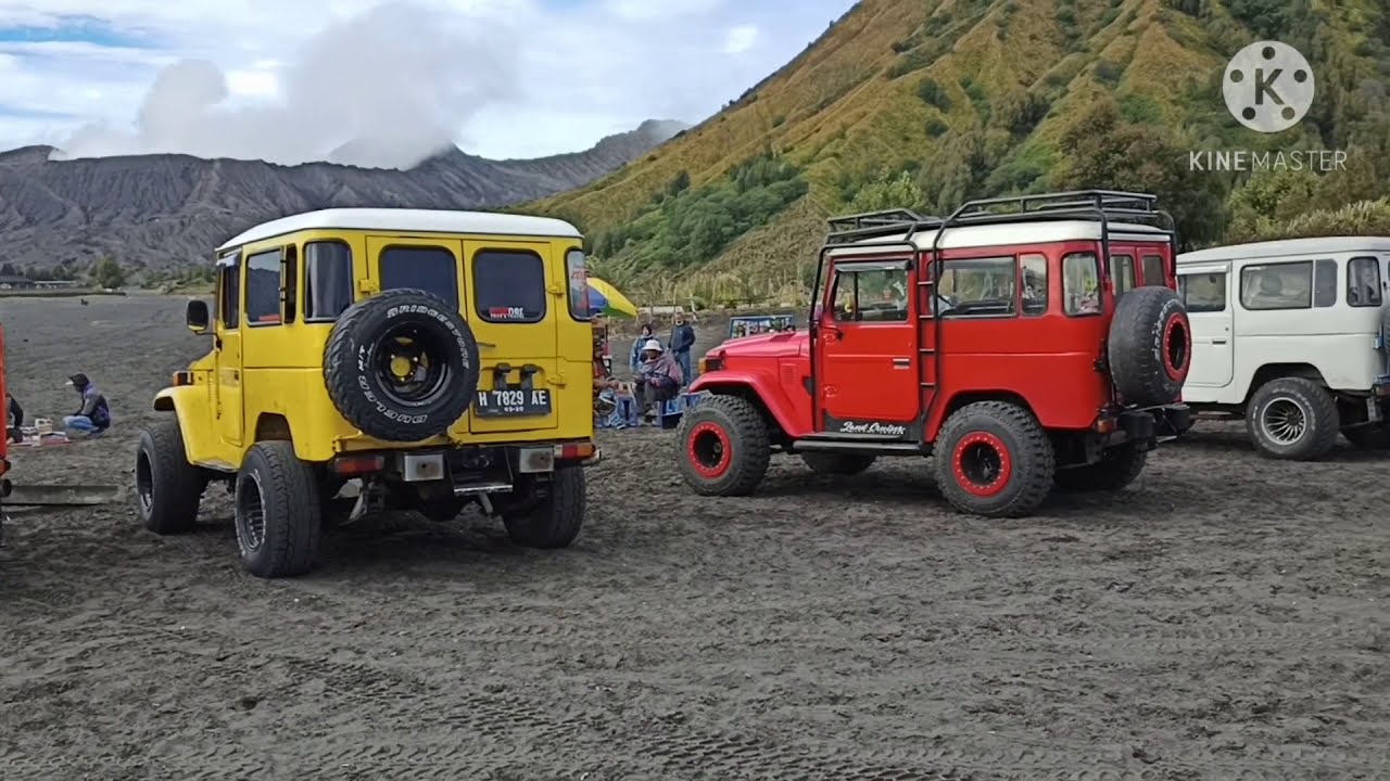 Jeep jeep Toyota hardtop tangguh off-road gunung bromo /  jeep bromo #wisata #wisataalam