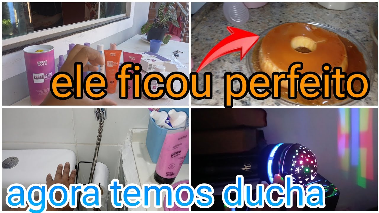 Vlog/o resultado do pudin,agora temos ducha de banheiro +minhas comprinhas chegaram
