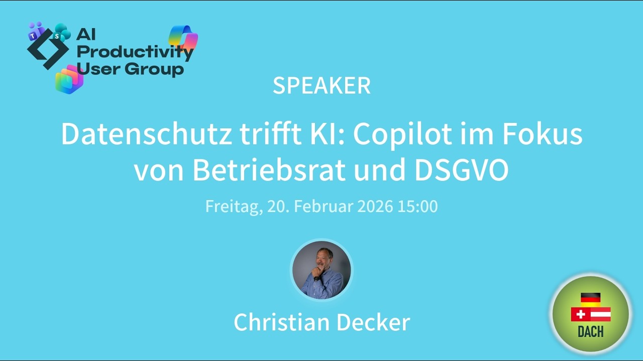 Christian Decker | AI Productivity User Group | Februar 2026